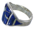 Southwestern Lapis And Opal Inlay Silver Ring Size 6 EX44779